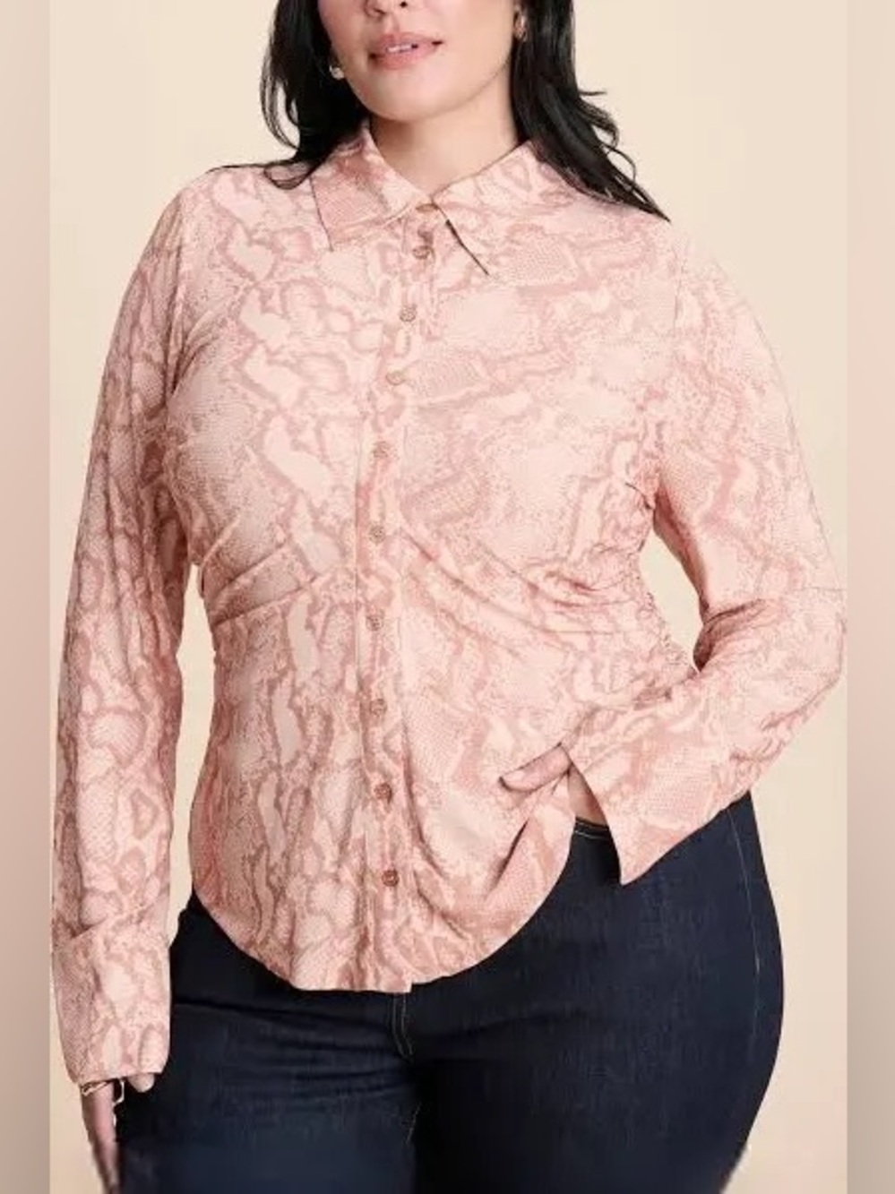 Eloquii Printed Button Up Top – Worn Once